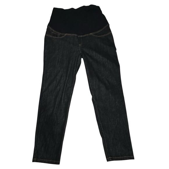 BHome Pants - BHome Maternity Jeans Stretch Ankle Jeggings Size L Dark Blue Denim Wash 34 x 26